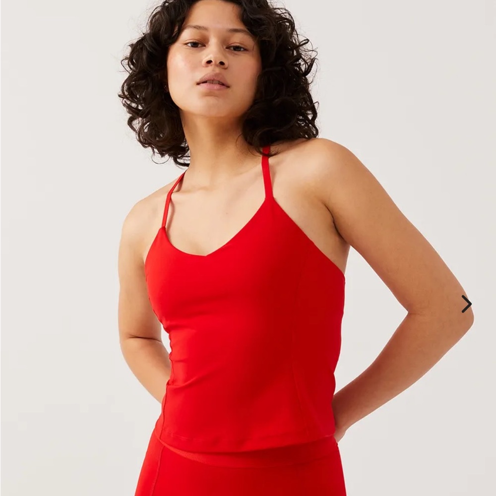 Outdoor Voices | SuperForm Halter Top | Size Large | Candy Apple